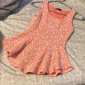 Coral dress top